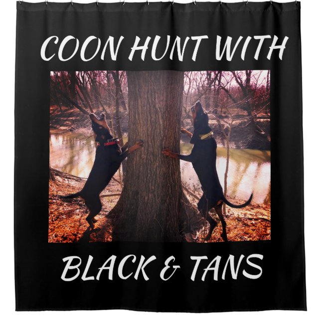 Coon Hound shower curtain (Front)