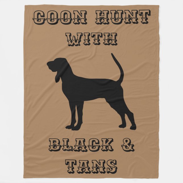 Coon Hunt With Black & Tans with Hound Fleece Blanket (Front)