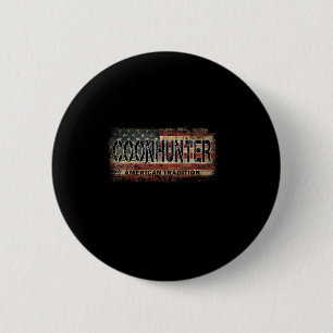 Coon Hunter American Flag Vintage Style Coon Hunti 6 Cm Round Badge