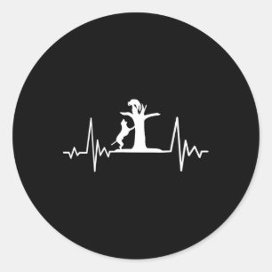 Coon Hunting Dogs Coonhound Heartbeat 1  Classic Round Sticker