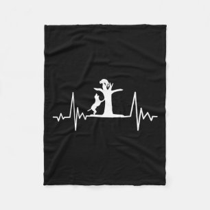 Coon Hunting Dogs Coonhound Heartbeat 1 Fleece Blanket