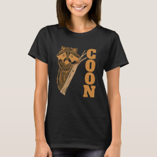 Coon Loves Hunting Coon Hunter Coonhound Racoon H T-Shirt