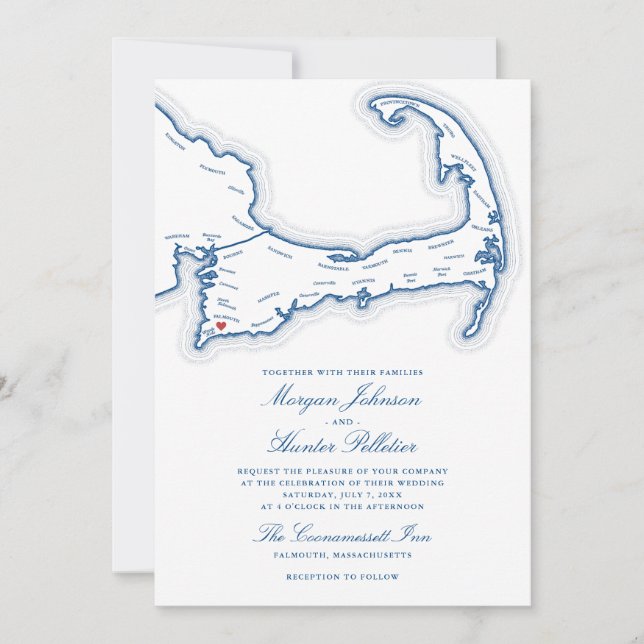 Coonamessett Inn Wedding Invitation (Front)