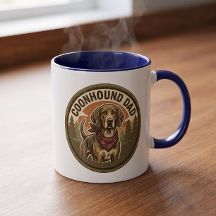 Coonhound Dad Coffee Mug   Hound Dog Dad Gift