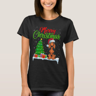 Coonhound Dog Christmas Tree Lights Xmas Coonhound T-Shirt