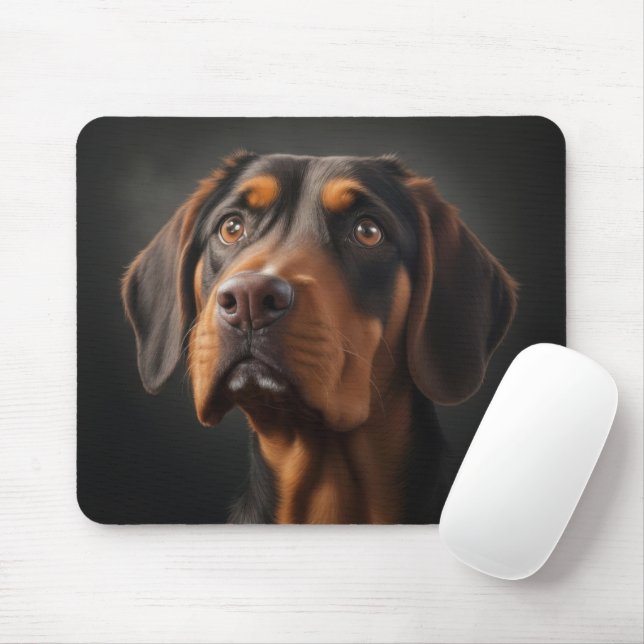 Coonhound Dog Mouse Pad (With Mouse)