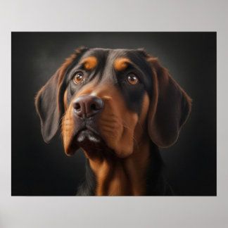 Coonhound Dog Poster