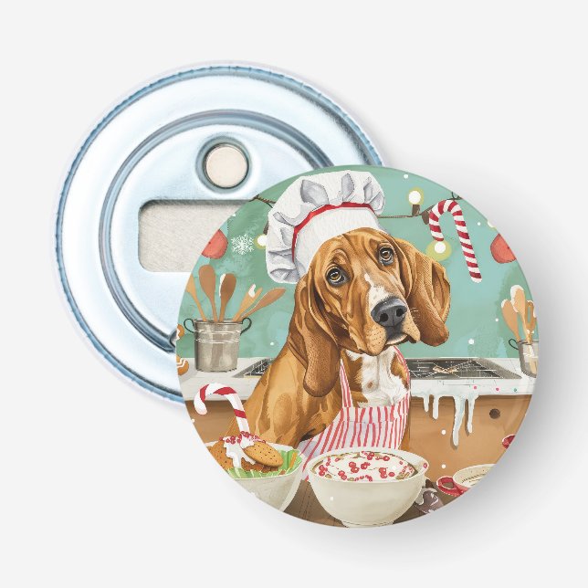 Coonhound Holiday Baking: Festive Christmas Bottle Opener (Front)