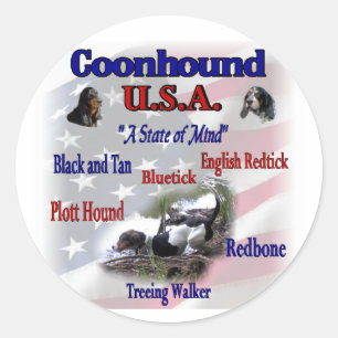 Coonhound Lovers Gifts Classic Round Sticker