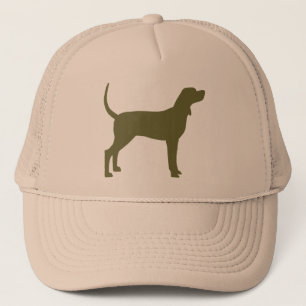 Coonhound Silhouette (olive green) Trucker Hat