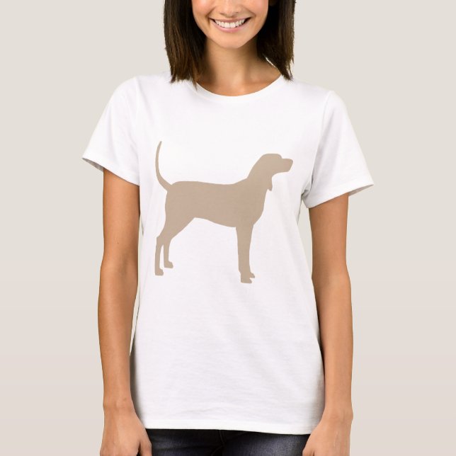 Coonhound Silhouette (tan) T-Shirt (Front)