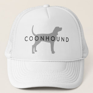 Coonhound (silver grey w/ text) trucker hat