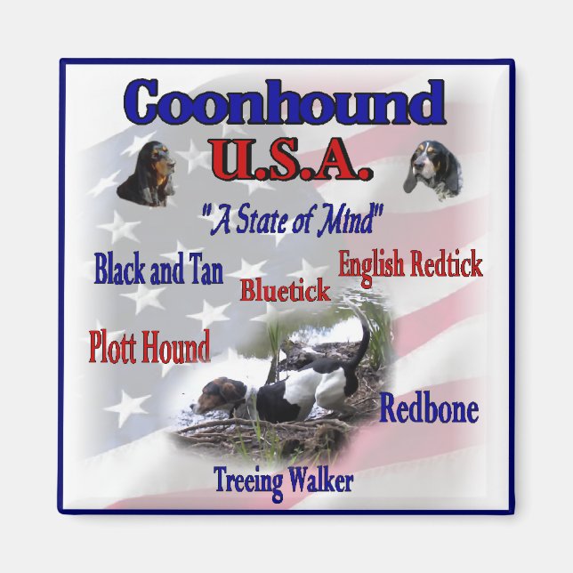 Coonhound USA Gifts Magnet (Front)