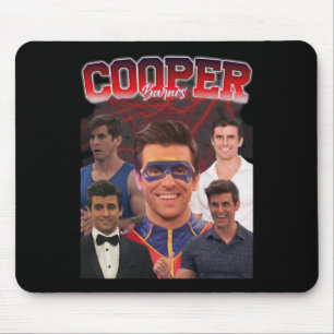 Cooper Barnes Retro Style Sticker Mouse Pad