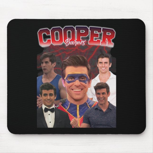 Cooper Barnes Retro Style Sticker  Mouse Pad (Front)