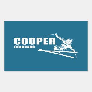 Cooper Colorado Skier Rectangular Sticker