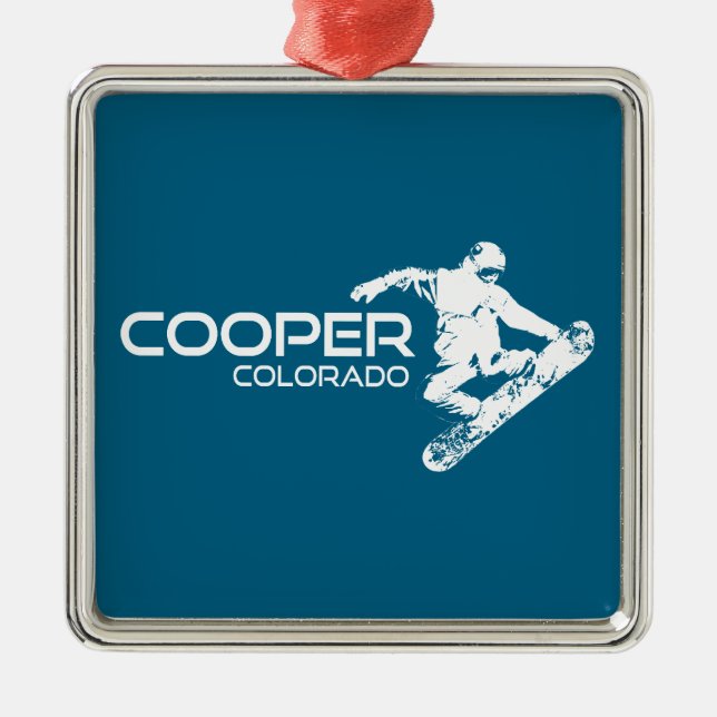 Cooper Colorado Snowboarder Metal Ornament (Front)