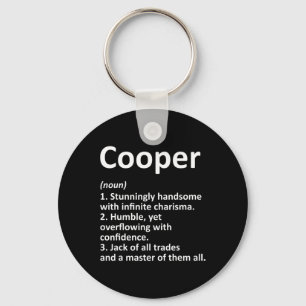 Cooper Definition Personalised Name Funny Birthday Key Ring
