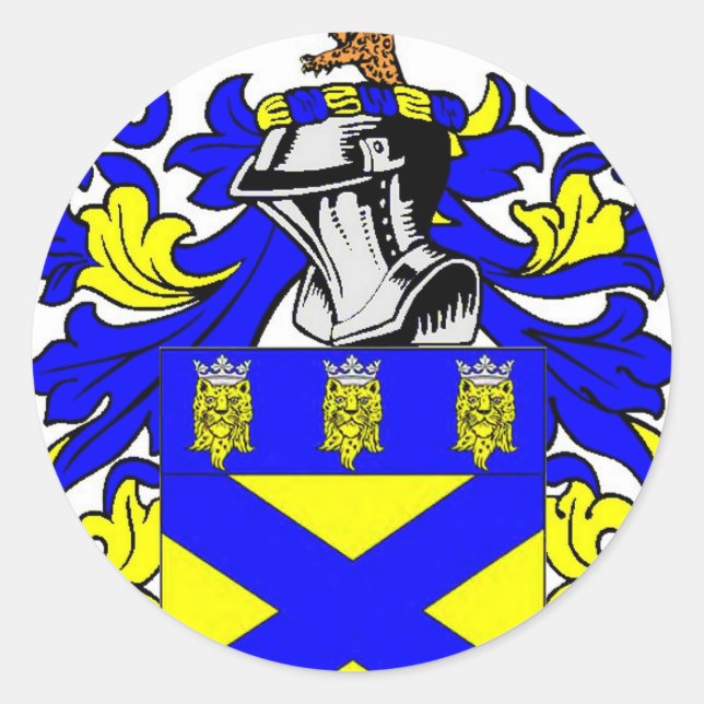 Cooper (English) Coat of Arms Classic Round Sticker (Front)