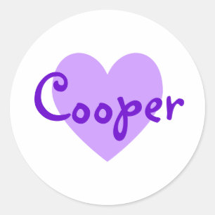 Cooper in Purple Classic Round Sticker