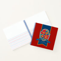 Cooper name meaning crest red blue notebook