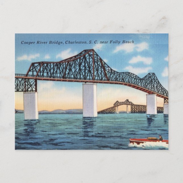 Cooper River Bridge, Charleston, South Carolina Postcard (Front)