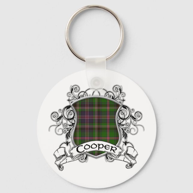 Cooper Tartan Shield Key Ring (Front)