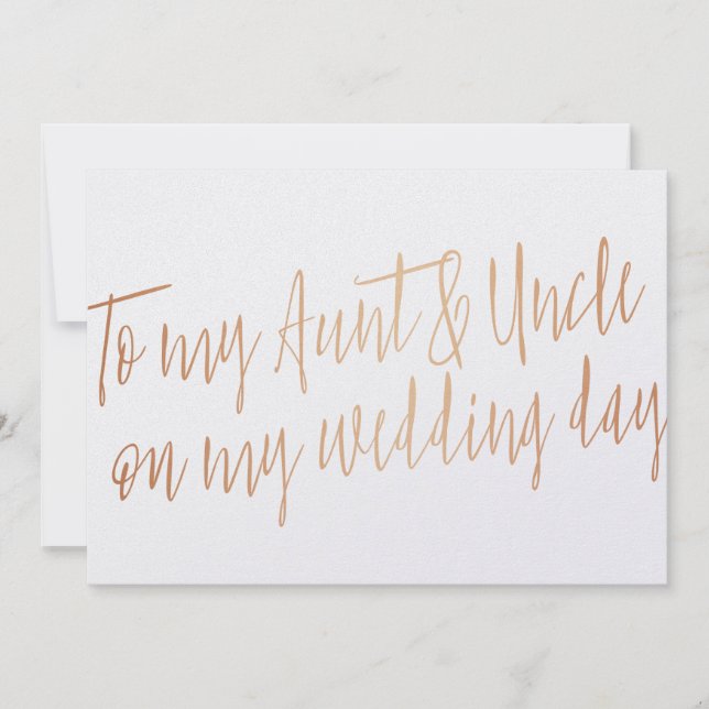 Cooper "To my aunt and uncle my wedding day" (Front)