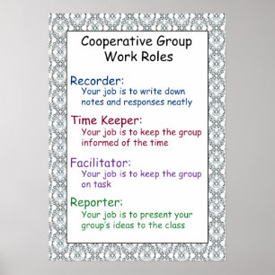 Cooperative Group Work Rules Poster