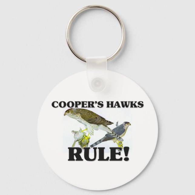 COOPER'S HAWKS Rule! Key Ring (Front)