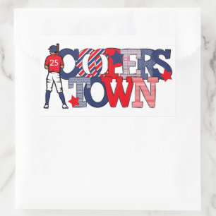 Cooperstown Baseball Player Year Patriotic Rectangular Sticker
