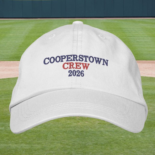 Cooperstown Crew Year Embroidered / Blue & Red  Hat (Creator Uploaded)