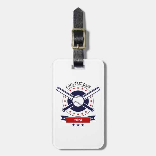 Cooperstown DreamsPark Baseball Tshirt Luggage Tag (Front Vertical)