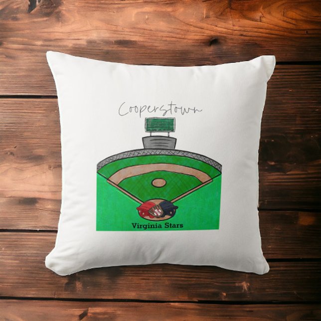 Cooperstown Field Team Name Player Memory  Cushion (Creator Uploaded)