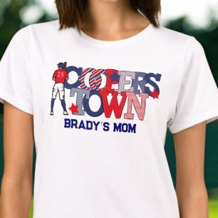 Cooperstown Mum / Personalised Patriotic Baseball T-Shirt
