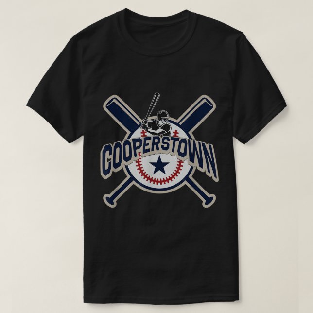 Cooperstown New York Baseball Game Family Vacation T-Shirt (Design Front)