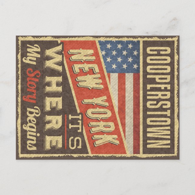 Cooperstown New York Postcard (Front)