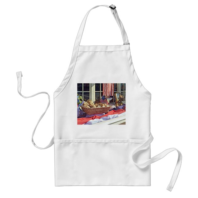 Cooperstown NY - Bakery Window With American Flags Standard Apron (Front)