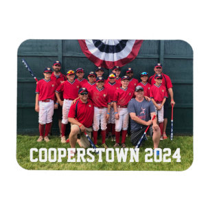 Cooperstown NY Baseball Custom Team Photo Magnet