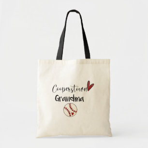 Cooperstown NY Baseball Grandma Cute Script Sports Tote Bag