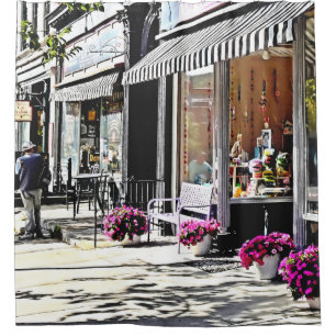 Cooperstown NY - Gift Shop and Restaurants Shower Curtain