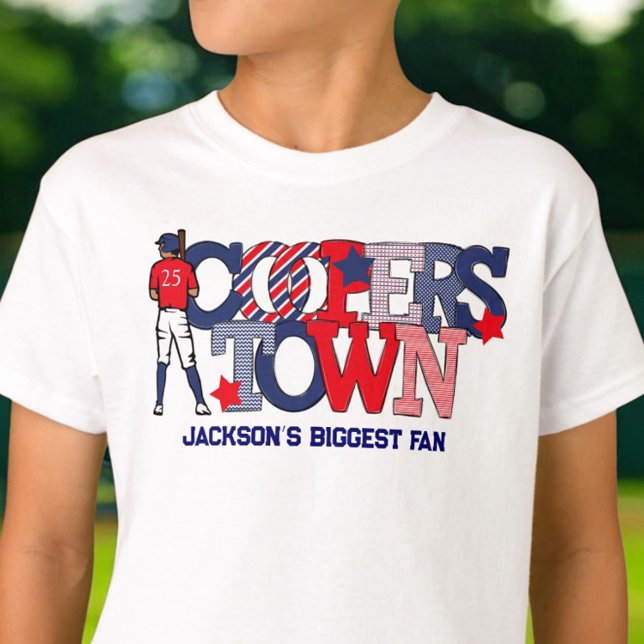 Cooperstown Patriotic Sibling Brother Baseball  T-Shirt (Creator Uploaded)