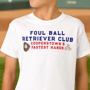 Cooperstown Siblings Foul Ball Retriever Club Name T-Shirt