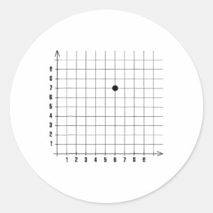 Coordinate 67 Meme Six Seven 6-7 Funny Internet Jo Classic Round Sticker
