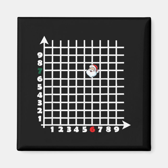 Coordinate (6,7) Funny Math Teacher 67 Math Christ Magnet (Front)