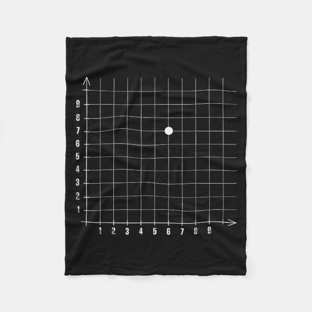 Coordinate (6,7) Funny Math Teacher 67 Math Lover  Fleece Blanket (Front)