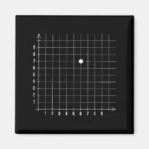 Coordinate (6,7) Funny Math Teacher 67 Math Lover  Magnet