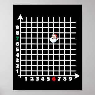 Coordinate (6,7) Funny Math Teacher Christmas 67 M Poster