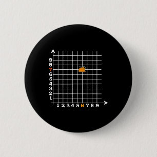 Coordinate Six Seven Funny Math Teacher Turkey 6 Cm Round Badge