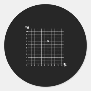 Coordinate Six Seven Number Gen Alpha Slang 6 7 Tr Classic Round Sticker